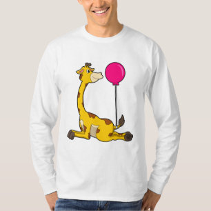 Giraffe with Balloon T-Shirt