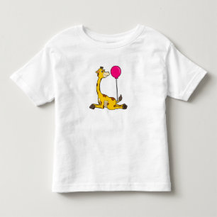 Giraffe with Balloon Toddler T-Shirt