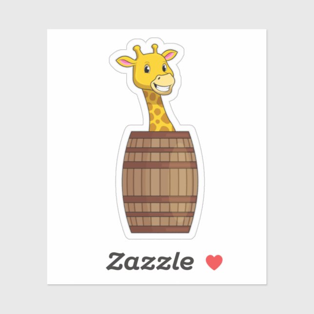Giraffe with Barrel (Sheet)