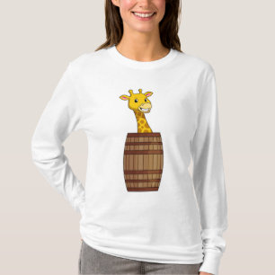 Giraffe with Barrel T-Shirt