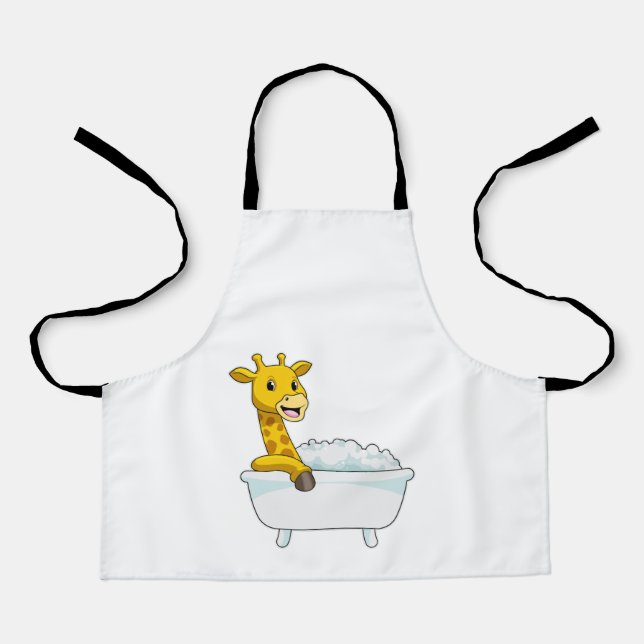 Giraffe with Bathtub with Foam Apron (Front)