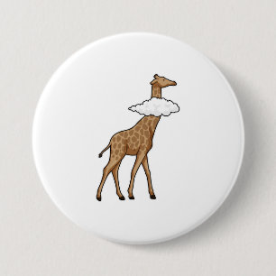 Giraffe with Cloud 7.5 Cm Round Badge