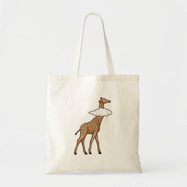 Giraffe with Cloud Tote Bag (Front)