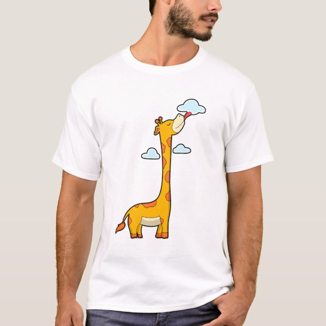 Giraffe with Clouds T-Shirt (Front)