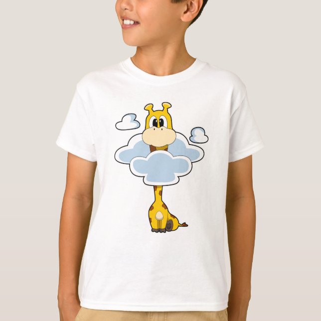 Giraffe with Clouds T-Shirt (Front)