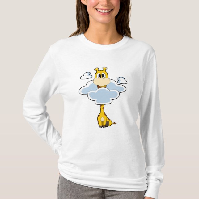 Giraffe with Clouds T-Shirt (Front)