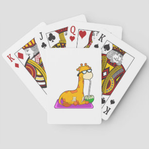 Giraffe with Coconut Playing Cards
