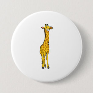 Giraffe with Daisy 7.5 Cm Round Badge