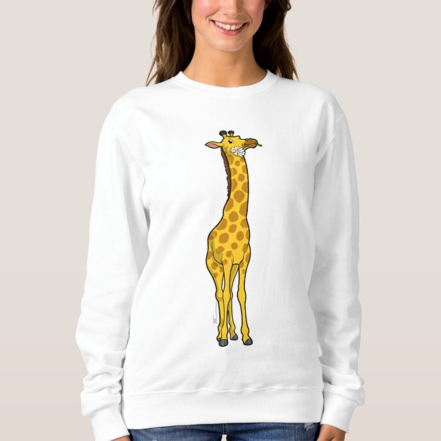 Giraffe with Daisy Sweatshirt (Front)