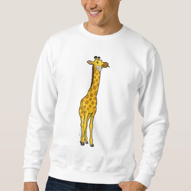 Giraffe with Daisy Sweatshirt (Front)