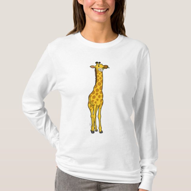 Giraffe with Daisy T-Shirt (Front)