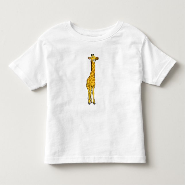 Giraffe with Daisy Toddler T-Shirt (Front)