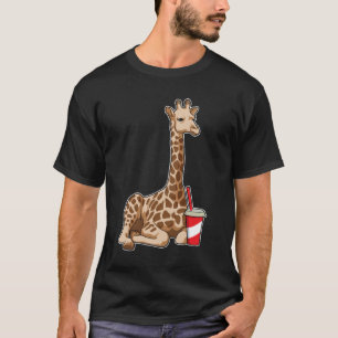 Giraffe with Drink T-Shirt