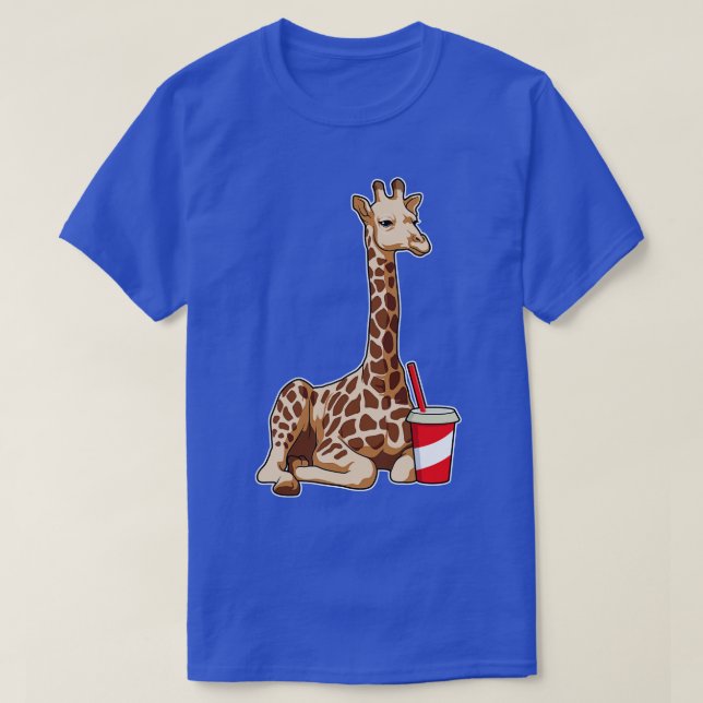Giraffe with Drink T-Shirt (Design Front)