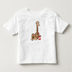 Giraffe with Drink Toddler T-Shirt