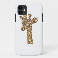 Giraffe with ethnic and tribal ornaments