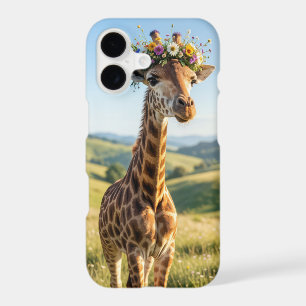 Giraffe with Floral Crown