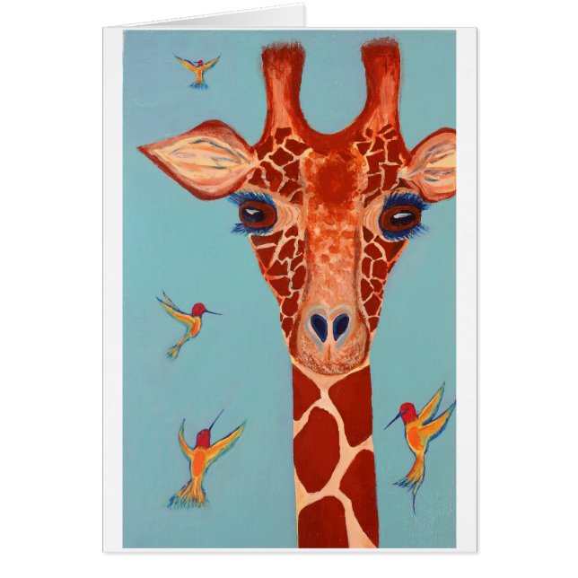 Giraffe with hummingbirds (Front)