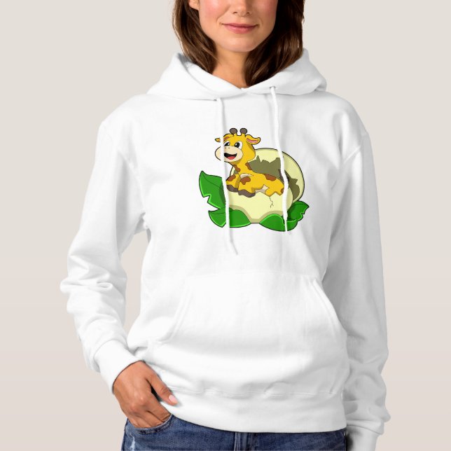 Giraffe with Leaf & Egg Hoodie (Front)