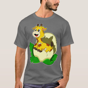 Giraffe with Leaf Egg T-Shirt
