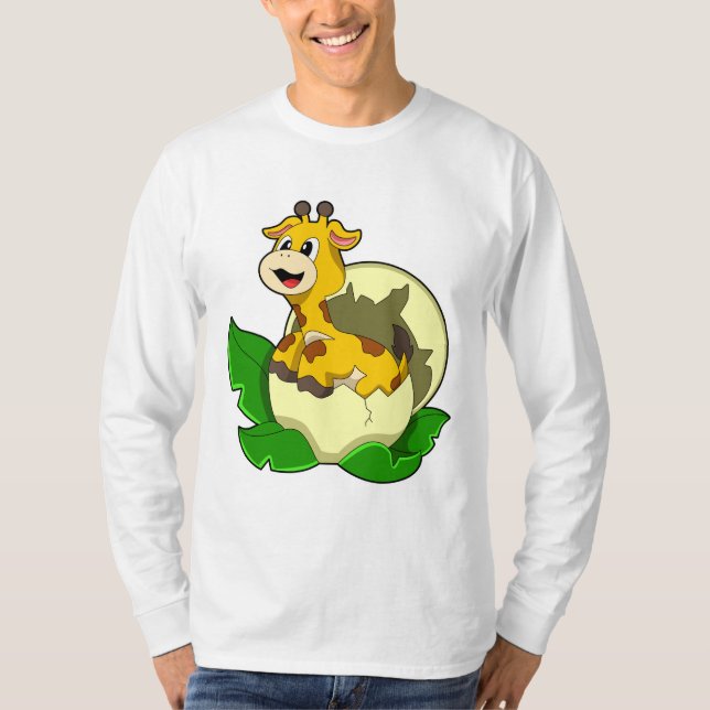Giraffe with Leaf & Egg T-Shirt (Front)