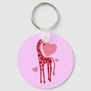 Giraffe With Love Key Ring