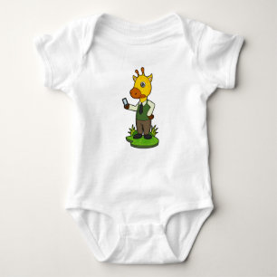 Giraffe with Mobile Baby Bodysuit