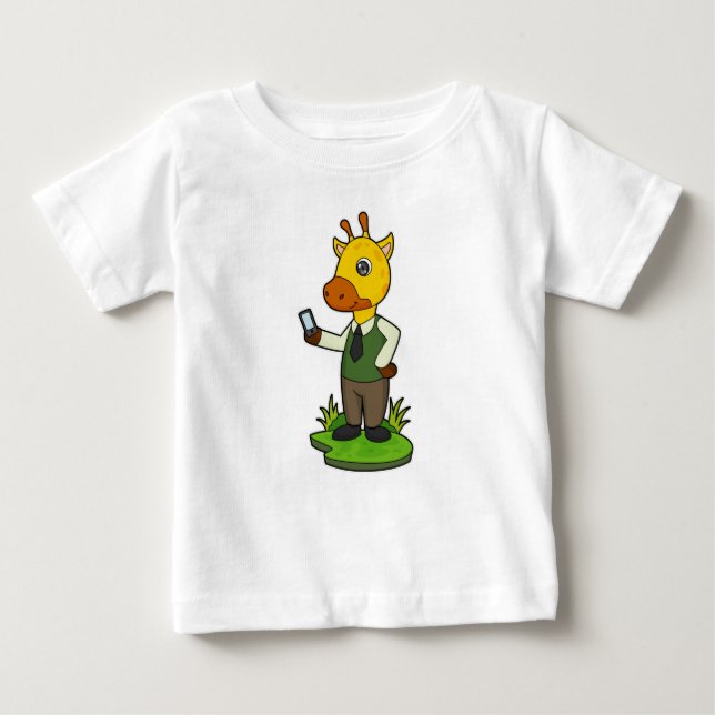 Giraffe with Mobile Baby T-Shirt (Front)