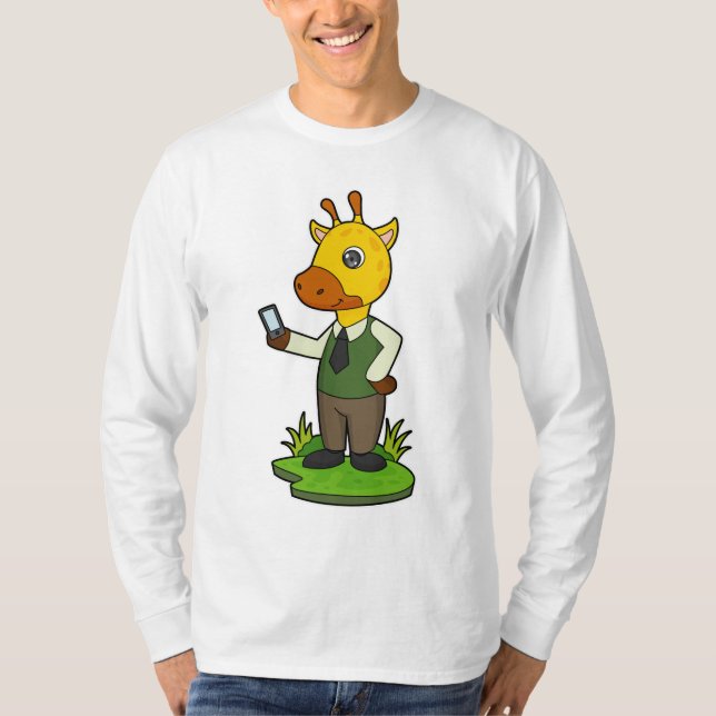 Giraffe with Mobile T-Shirt (Front)