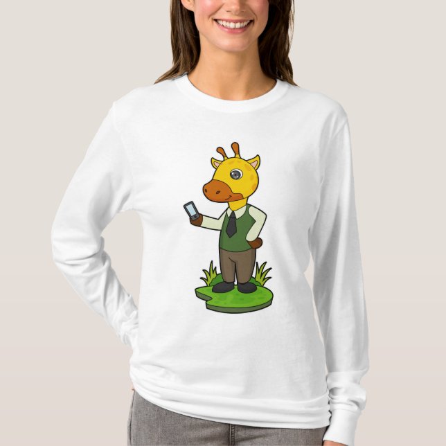 Giraffe with Mobile T-Shirt (Front)