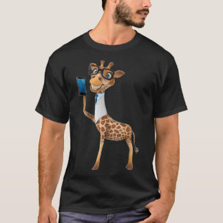 Giraffe with phone T-Shirt