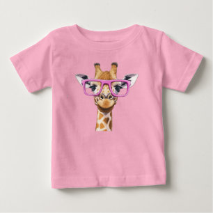 Giraffe with Pink Glasses T-Shirt