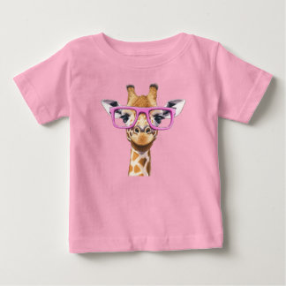 Giraffe with Pink Glasses T-Shirt