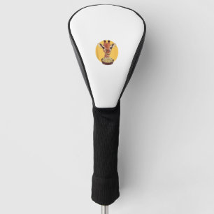 Giraffe With Popcorn Cartoon Animal Humour Golf Head Cover