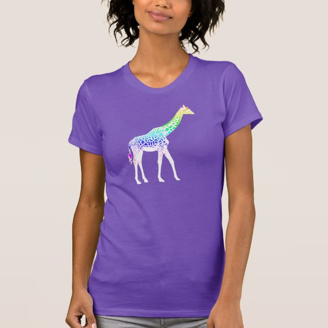Giraffe with Rainbow Spots T-Shirt (Front)
