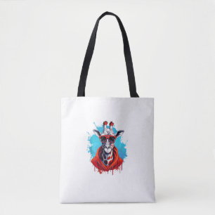 Giraffe With Red Glasses Tote Bag