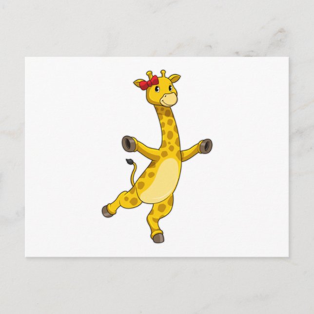 Giraffe with Ribbon Postcard (Front)