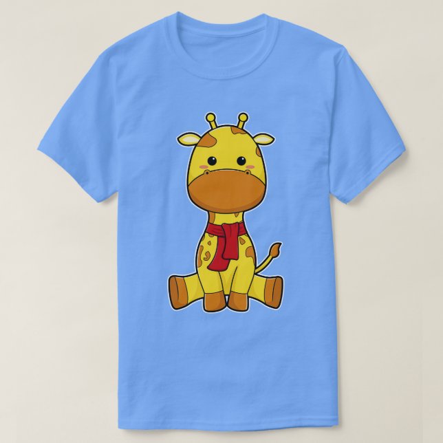 Giraffe with Scarf 1 T-Shirt (Design Front)