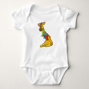 Giraffe with Scarf Baby Bodysuit
