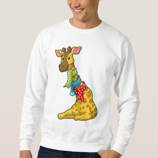 Giraffe with Scarf Sweatshirt (Front)