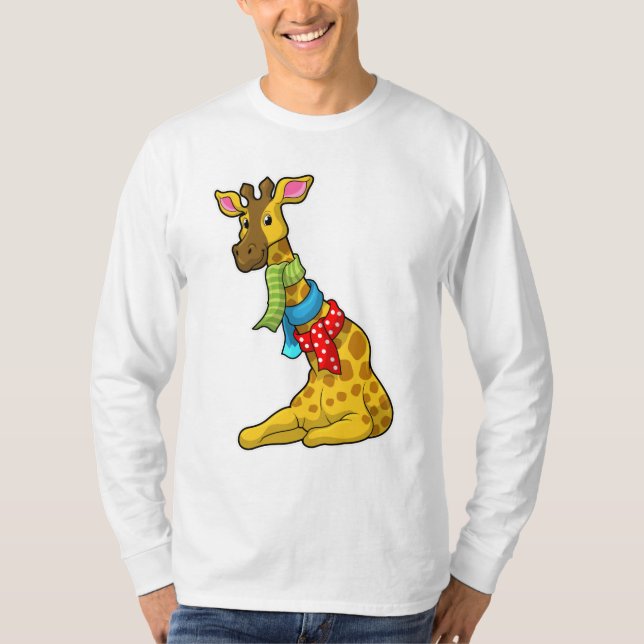 Giraffe with Scarf T-Shirt (Front)