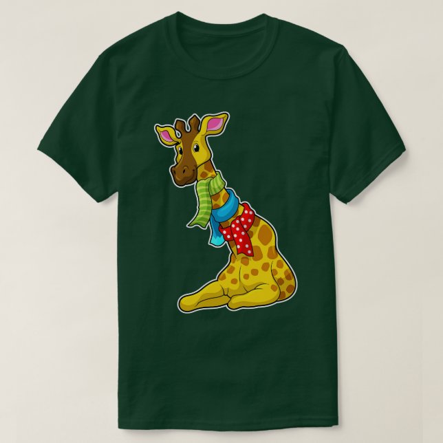 Giraffe with Scarf T-Shirt (Design Front)