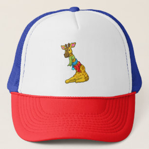 Giraffe with Scarf Trucker Hat