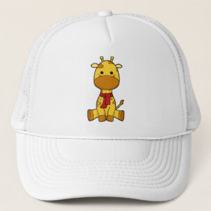Giraffe with Scarf Trucker Hat