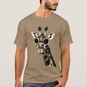 Giraffe With Steampunk Sunglasses Goggles T-Shirt