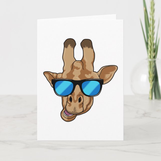 Giraffe with Sunglasses Card (Front)
