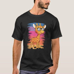 Giraffe with Sunglasses Cute Animal for Men Women  T-Shirt