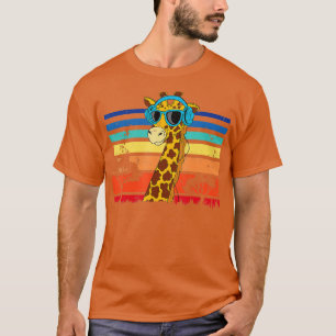 Giraffe With Sunglasses Giraffe Lover Zoo Animal W T-Shirt