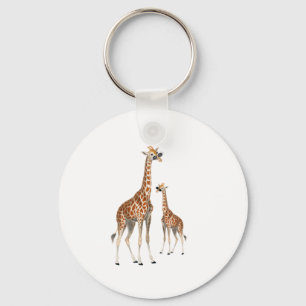 Giraffe with Sunglasses Jungle Safari Animal Giraf Key Ring
