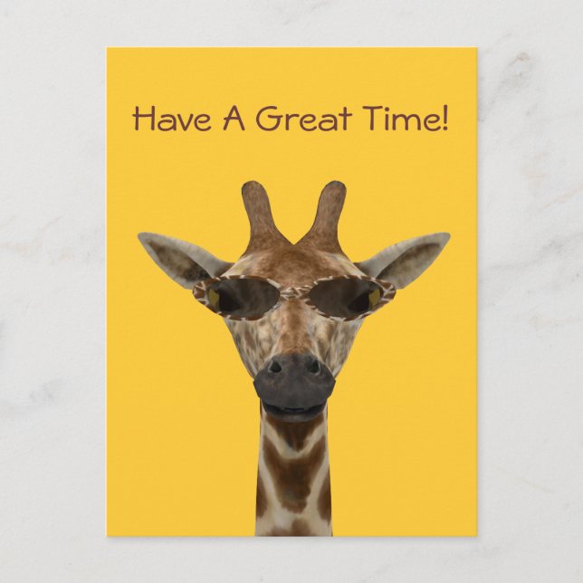 Giraffe With Sunglasses Postcard (Front)
